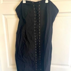 Strapless mini dress